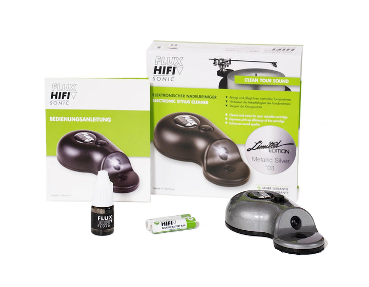 FLUX-Hifi Sonic Limited Edition - metallic Silber - Elektrischer Nadelreiniger für Schallplattenspie