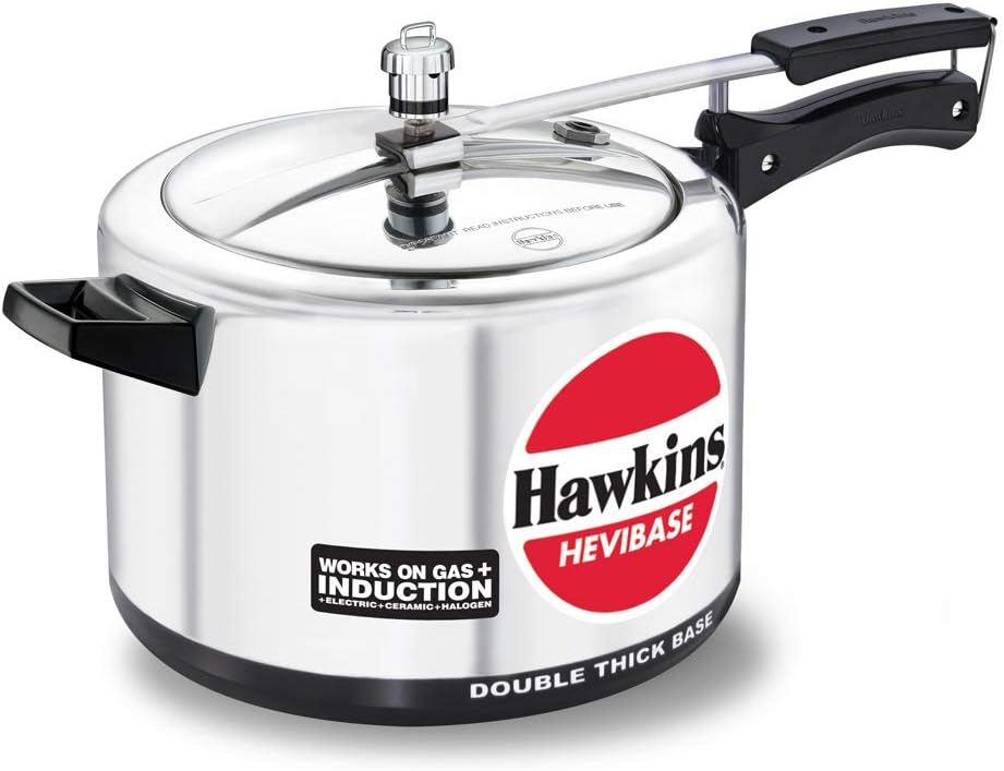 Hawkins Hevibase Induktions-Schnellkochtopf, 8 l, klein, Silber 8 Liter, 8 Liter