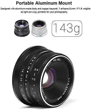 7artisans 25mm F1.8 Manueller Fokus Prime Fixiertes Objektiv für Olympus Micro Four Thirds MFT m4/3