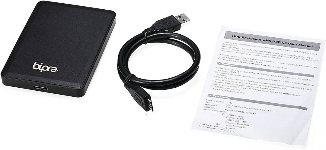 Externe Festplatte, portabel, U3, USB 3.0, NTFS, 6,4 cm/2,5 Zoll, Schwarz schwarz schwarz 60 GB