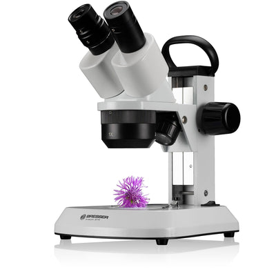 Bresser Mikroskop Analyth STR 10x - 40x Stereo Auflicht- und Durchlicht Mikroskop, Schwarz Binokular