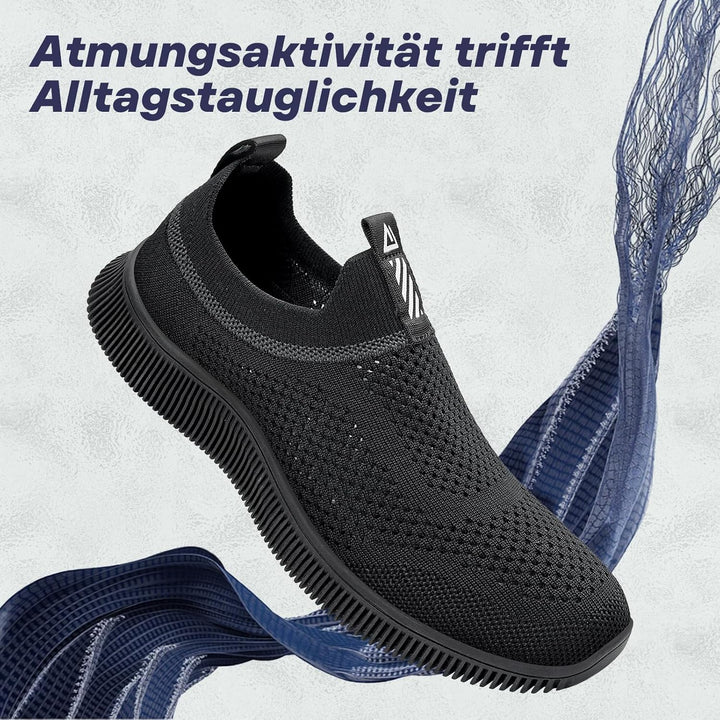 MrToNo Slip On Sneakers Herren Damen Turnschuhe Sportschuhe Fitness Sporthalle Freizeitschuhe Atmung
