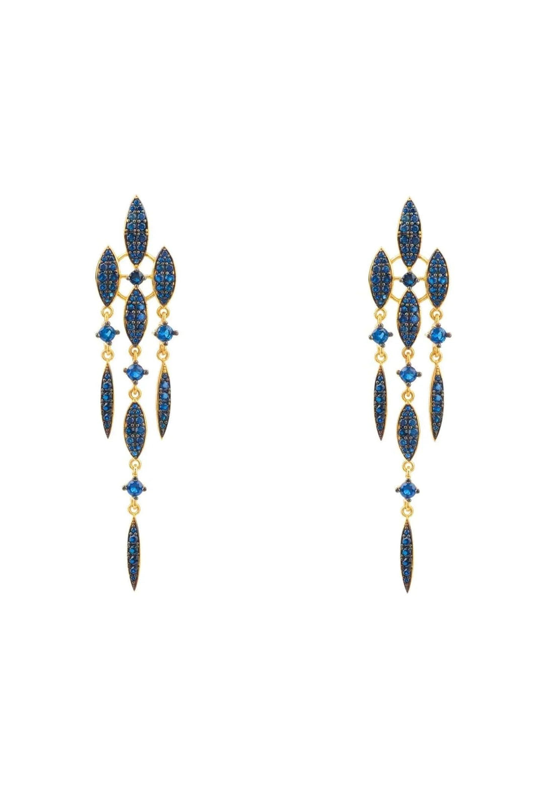 Latelita VALENCIA STATEMENT TROPFENOHRRING SAPHIR BLAU CZ GOLD