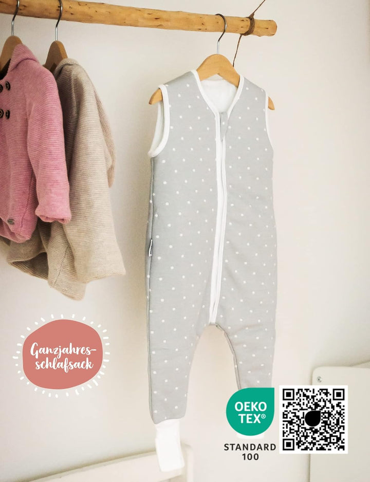 Ehrenkind® Babyschlafsack | Schlafsack mit Füssen 2.5 TOG | Bio-Baumwolle | Ganzjahres Schlafsack Ba