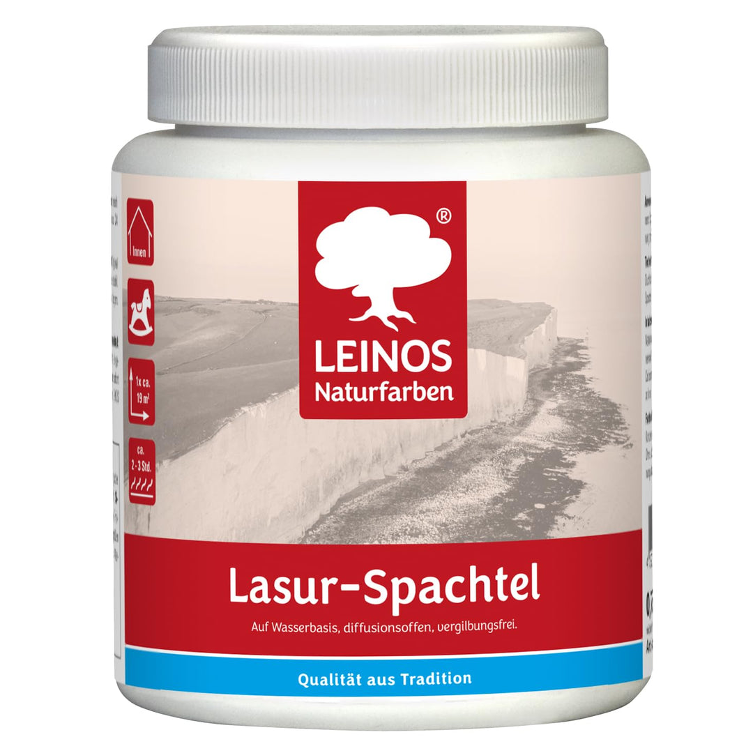 LEINOS Lasur-Spachtel 2,5 L – transparente Spachtelmasse Spachtel 2.5 l (1er Pack), Spachtel 2.5 l (