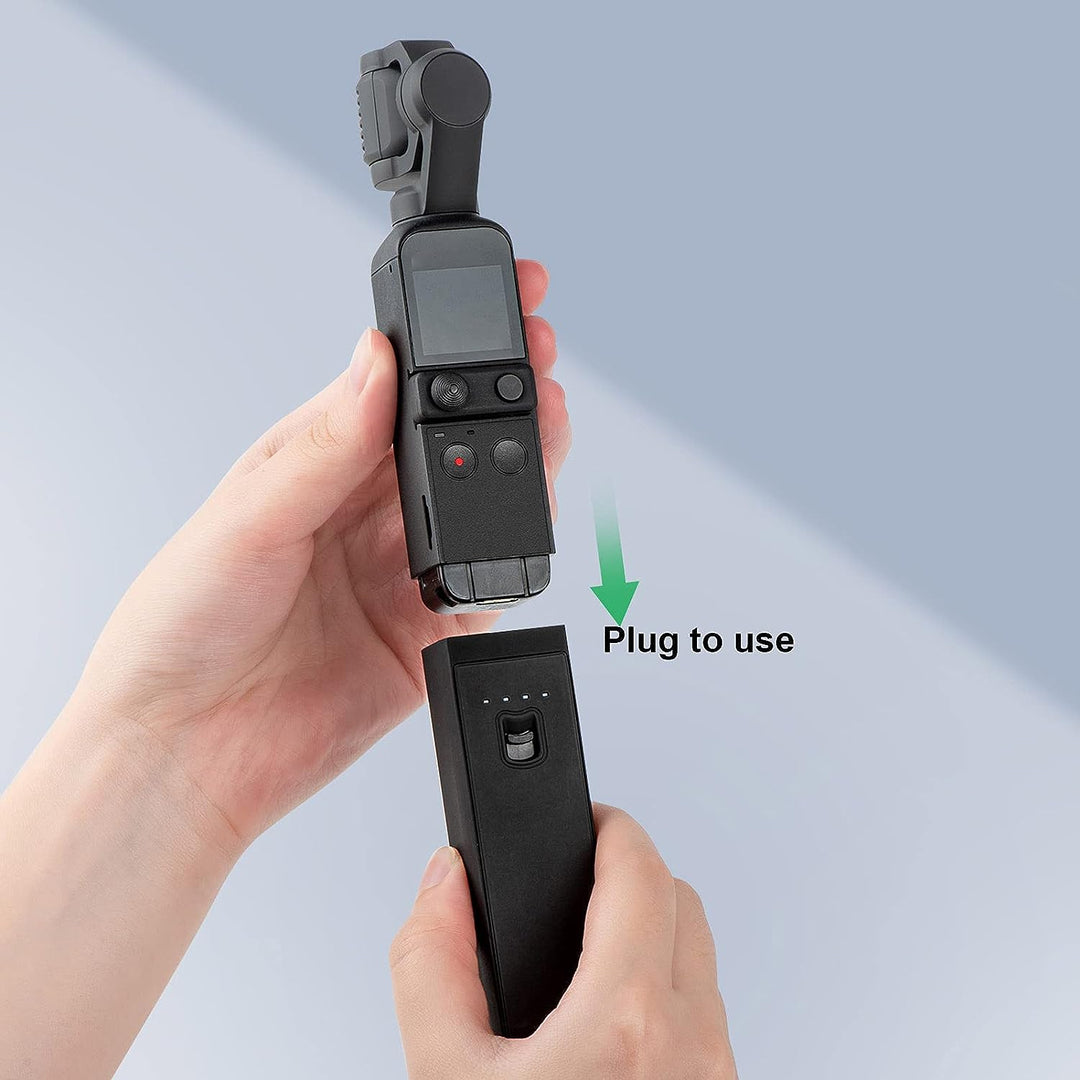 T opiky Tragbar für Osmo Pocket 2 Akkugriff, Power Stick, 3200mAh Verlängerungsstange Power Charger