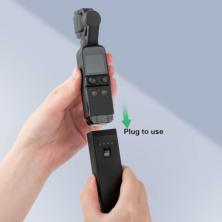 T opiky Tragbar für Osmo Pocket 2 Akkugriff, Power Stick, 3200mAh Verlängerungsstange Power Charger