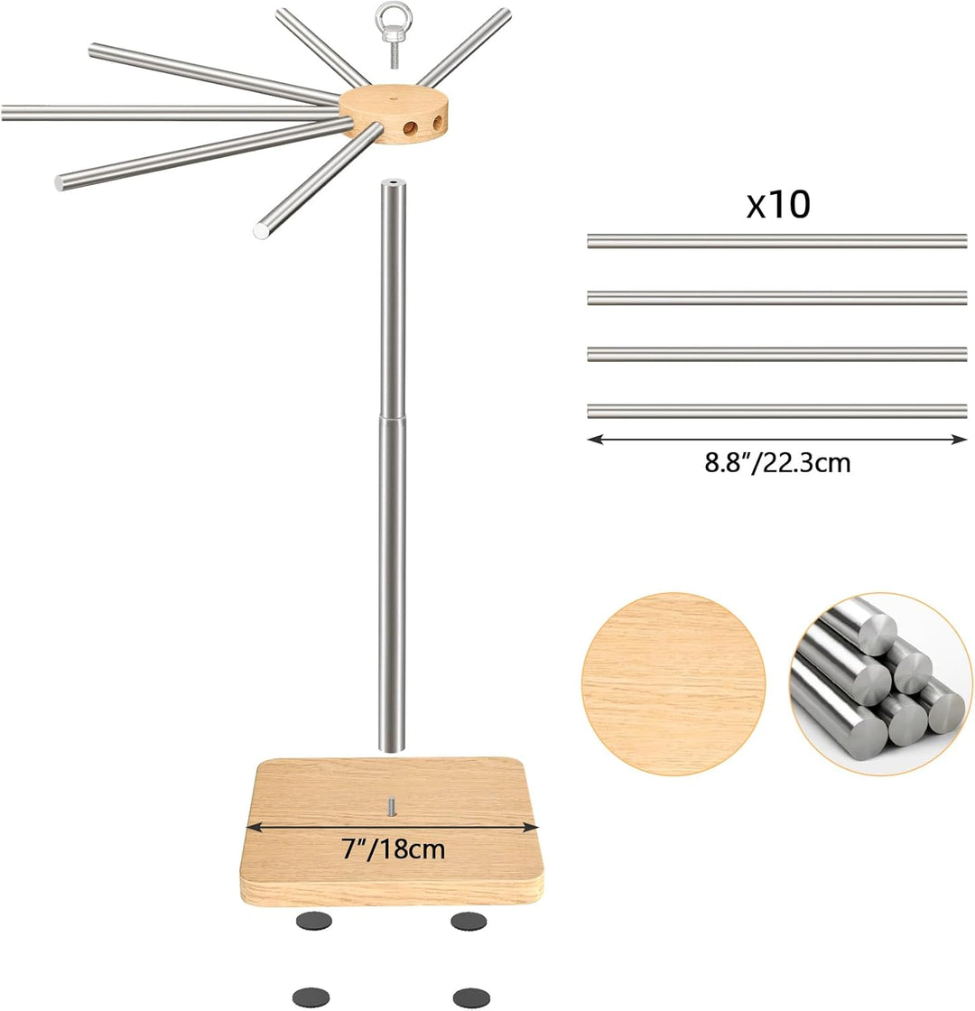 Nudel-Trockenständer, verstellbar, 304 Edelstahl, Nudelständer mit Griff, abnehmbarer Ständer, Nudel