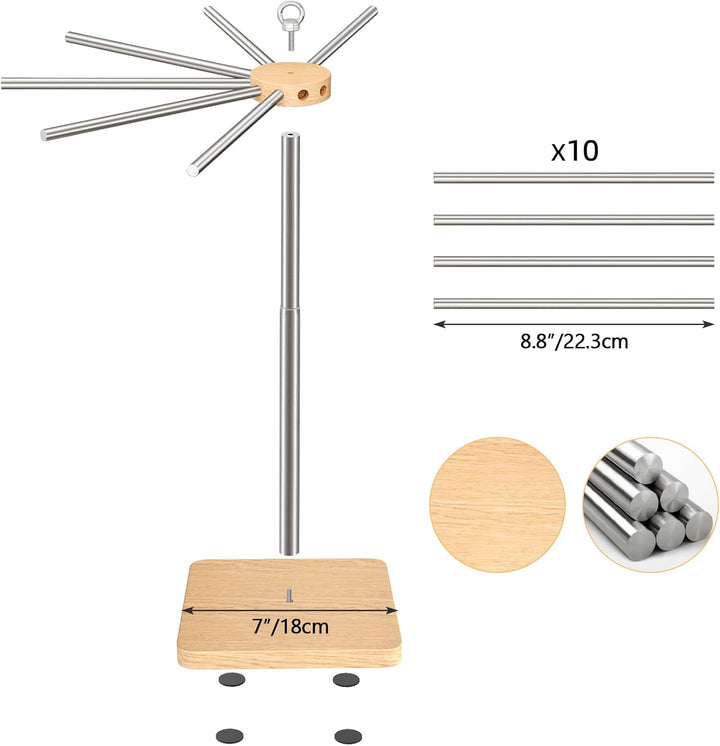Nudel-Trockenständer, verstellbar, 304 Edelstahl, Nudelständer mit Griff, abnehmbarer Ständer, Nudel