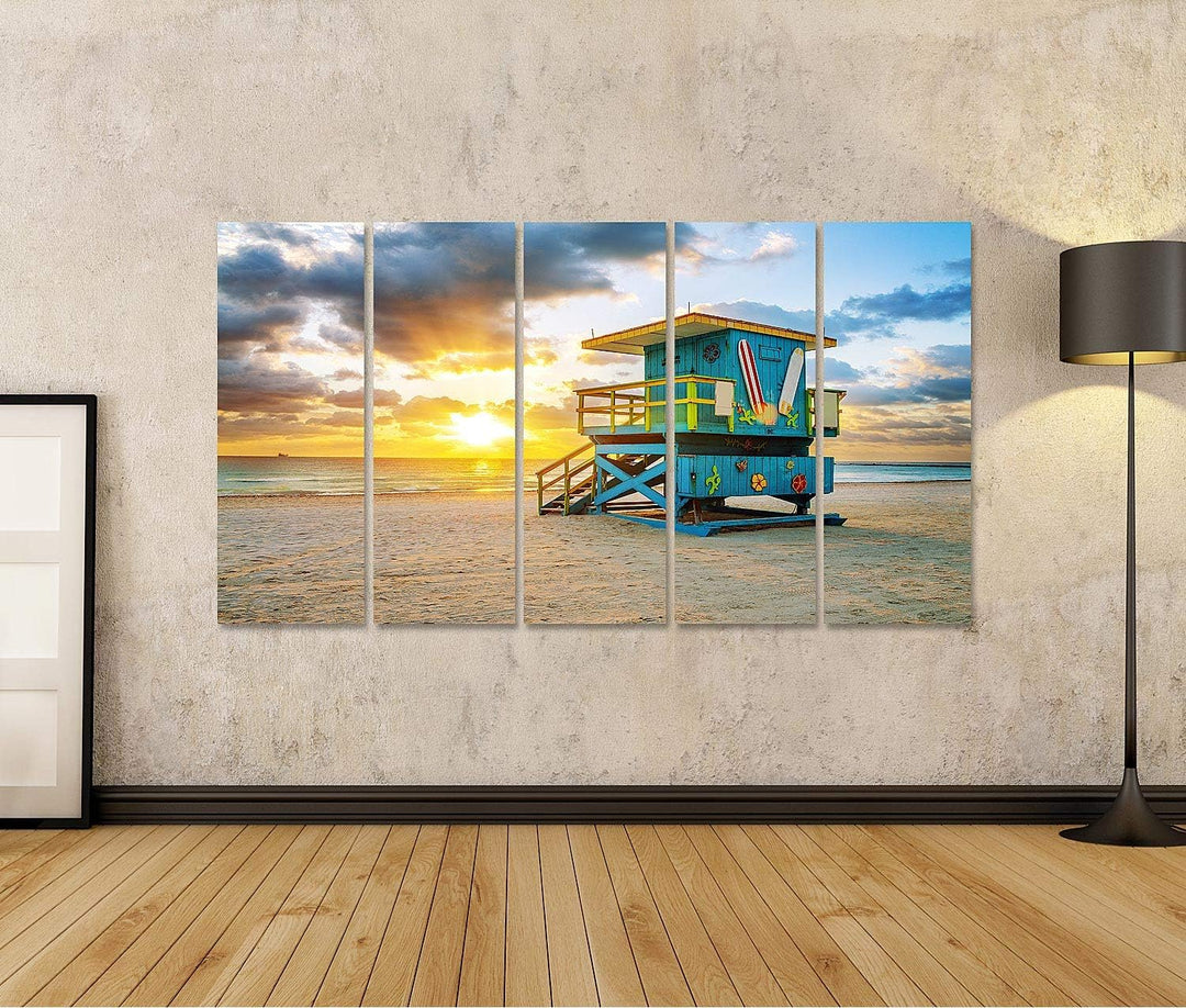 islandburner Bild auf Leinwand Miami South Beach Sunrise Florida Usa Bilder Wandbilder Poster Leinwa