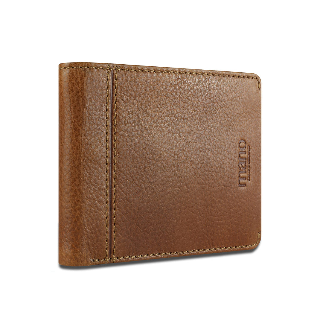 mano Don Montez Geldbörse Leder - Portemonnaie Herren Damen Querformat Cognac - Geldbeutel Portmonee