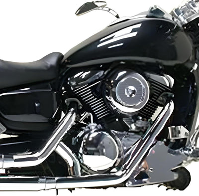 Auspuffanlage LeoVince Komplettanlage SILVERTAIL K02, chrom, mit Zulassung für Kawasaki VN 1500/1600