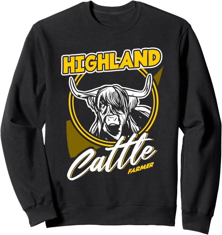 Highland Cattle Cow Kuh Landwirt Hochlandrind Sweatshirt