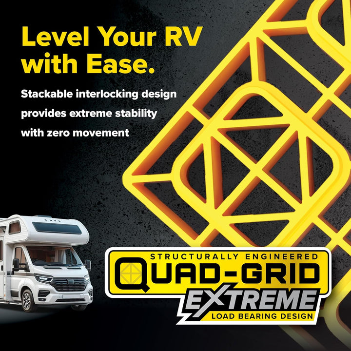 Camco Fasten 2x2 Leveling Block for Single Tires-Interlocking Design Allows Stacking to Desired Heig