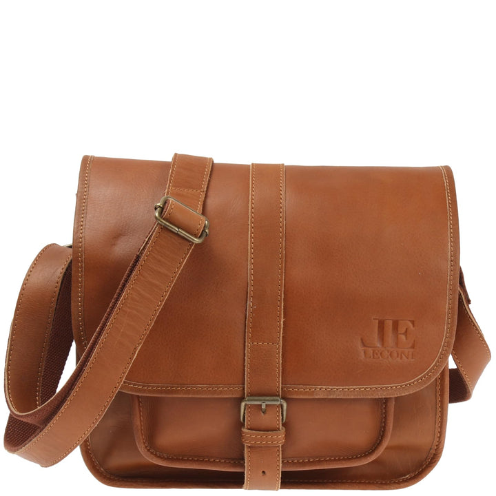 LECONI Umhängetasche Schultertasche für Damen Freizeittasche aus Büffelleder Damentasche Ledertasche