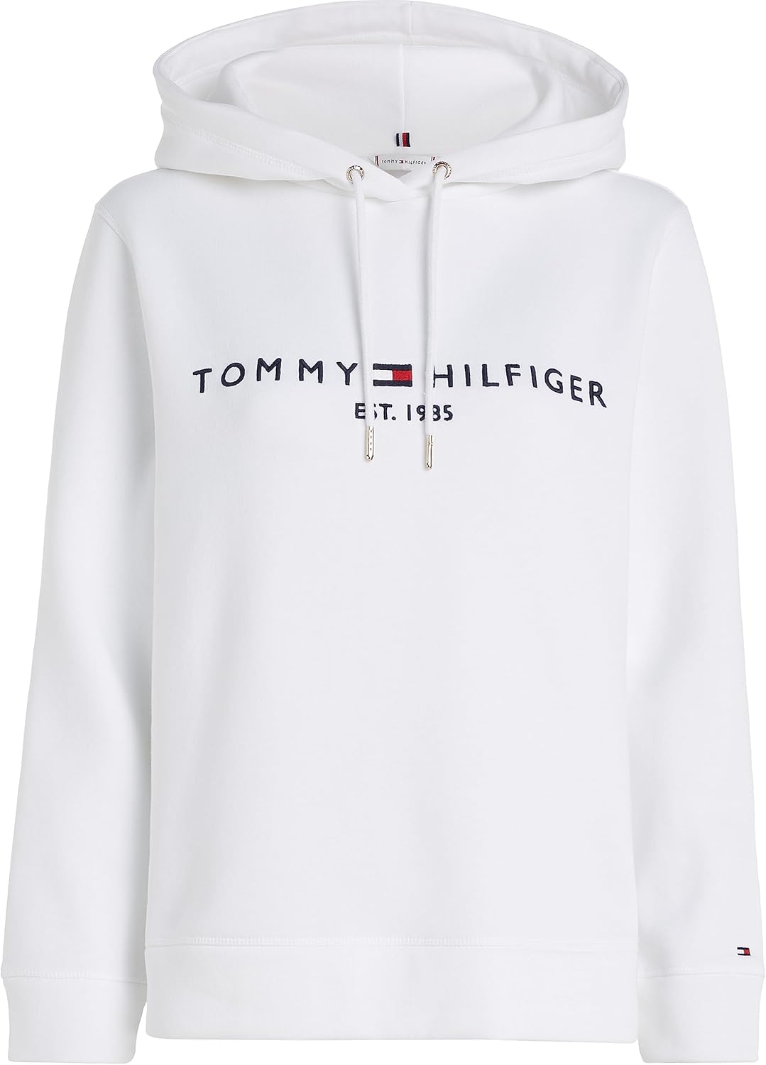 Tommy Hilfiger Damen Hoodie Heritage mit Kapuze XXS Weiss (White), XXS Weiß (White)