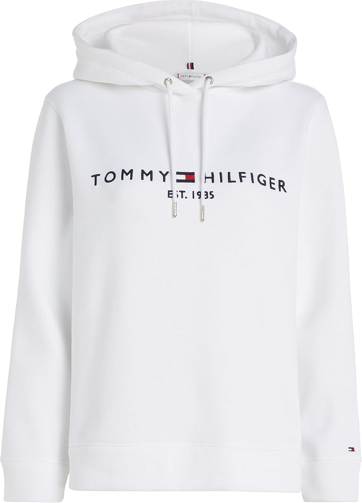 Tommy Hilfiger Damen Hoodie Heritage mit Kapuze XXS Weiss (White), XXS Weiß (White)