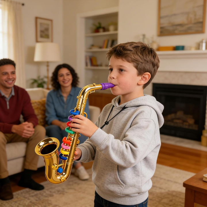 Trompete für Kinder, Spielzeug Saxophon, Kinder Vorschul Musikspielzeug Geschenk Wind Instrument, Bl