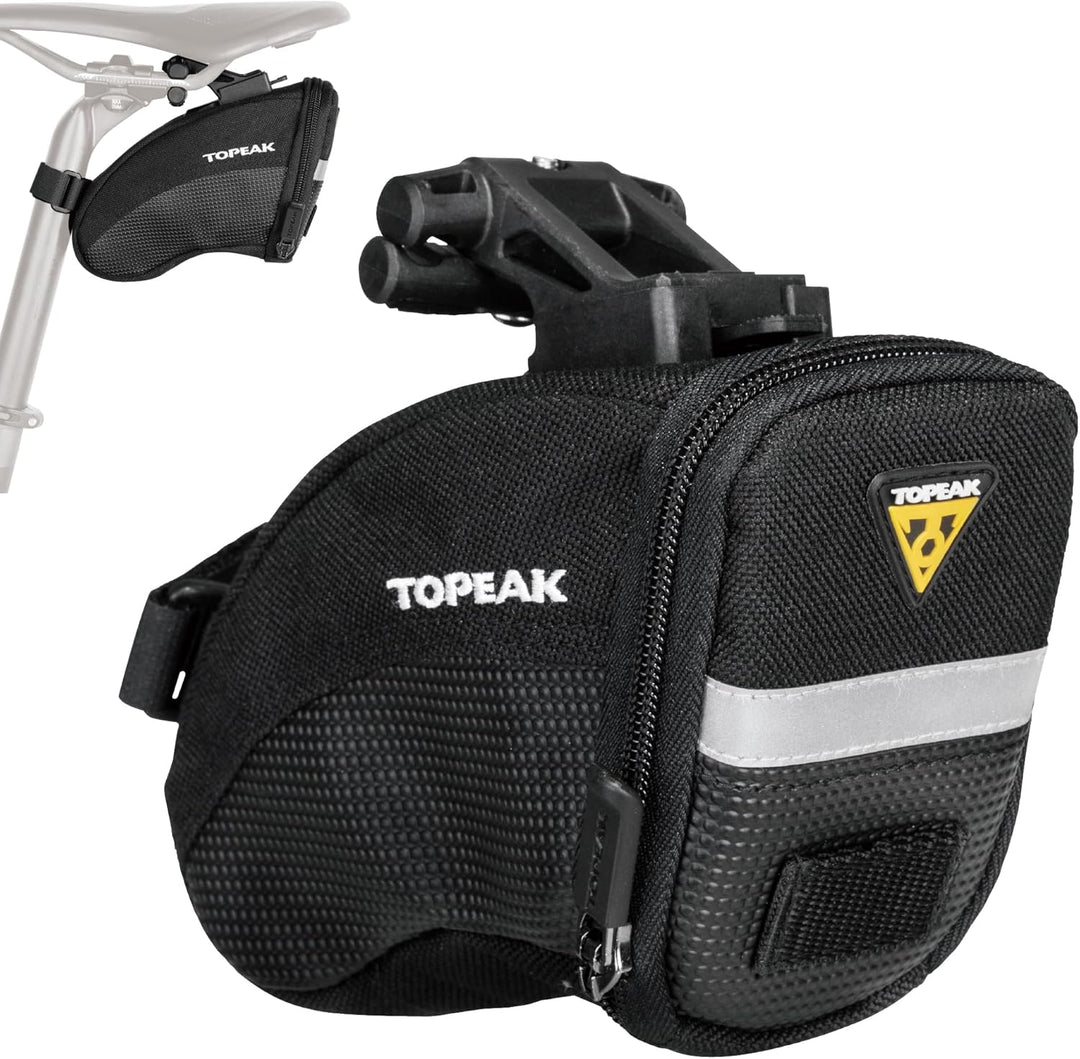 TOPEAK Satteltasche mit Fixer F25 Aero Wedge Pack 17x8x12 cm, 0.66 L Schwarz, 17x8x12 cm, 0.66 L Sch