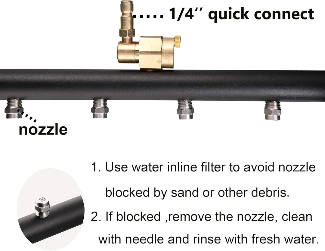 Tool Daily 40 cm 2-in-1 Unterboden-Hochdruckreiniger mit Adapter, kompatibel mit Karcher K2-K7, inkl