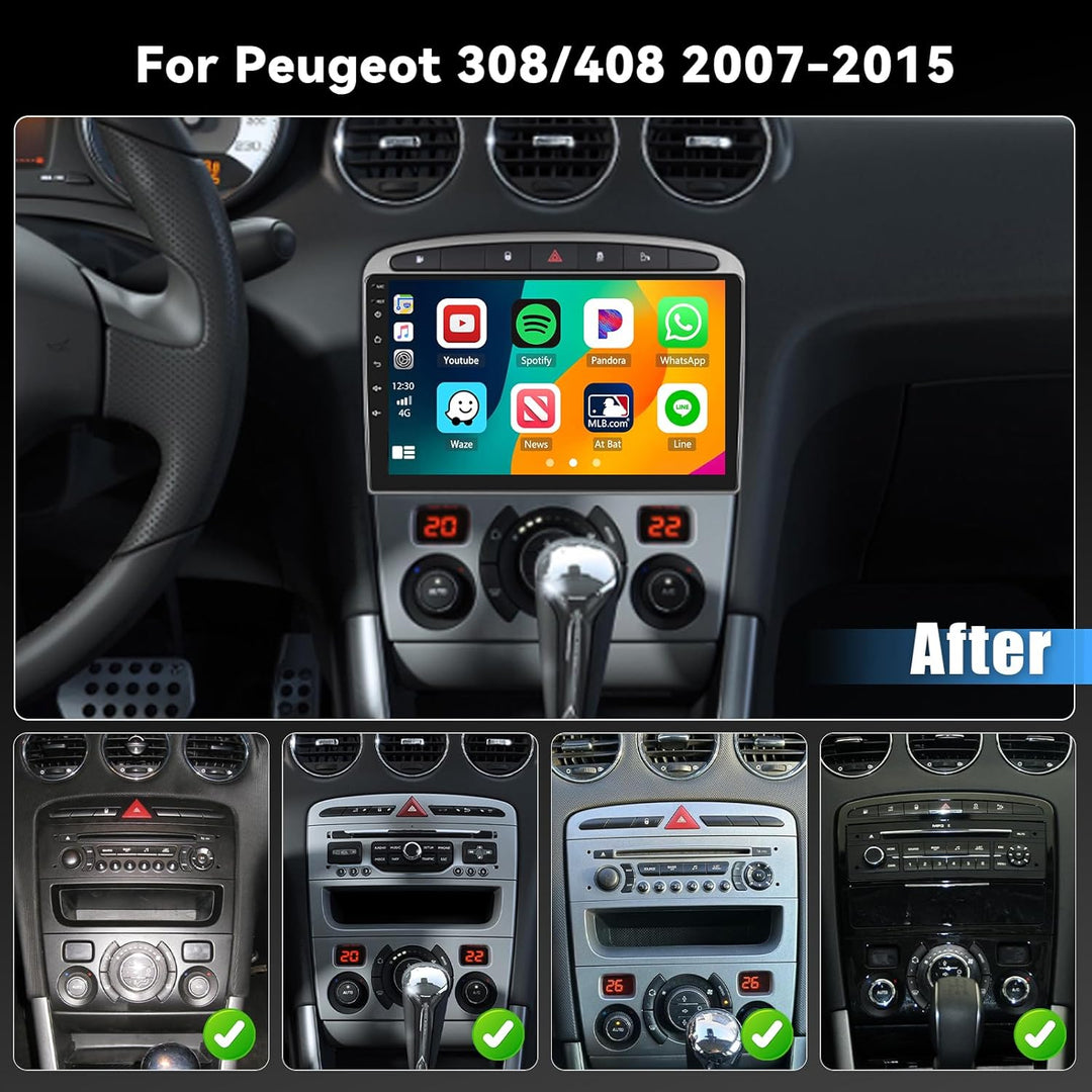 Hikity 8 Core 4+64GB Android 15 Autoradio für Toyota Auris 2006-2011, 9" Bildschrim Radio mit Wirele