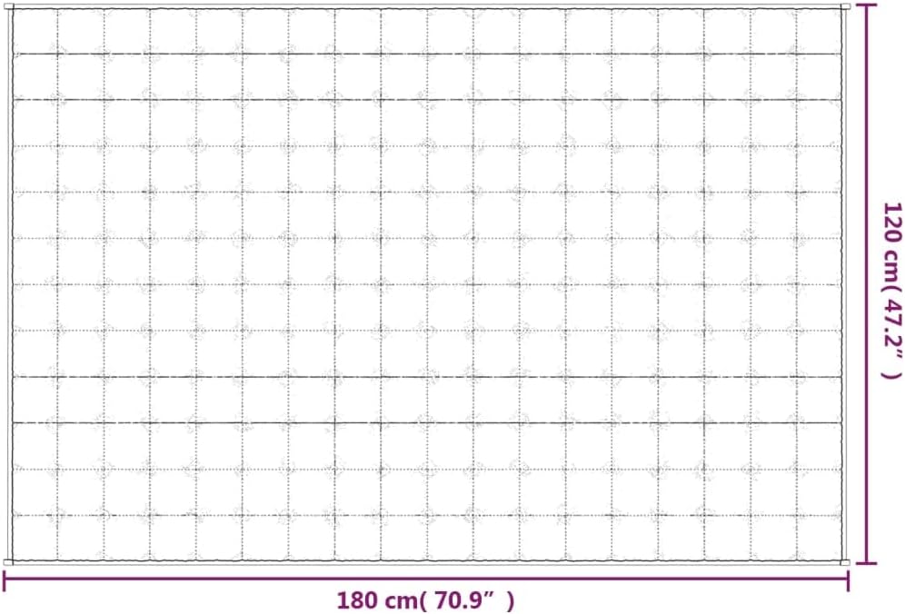SKM Gewichtsdecke Hellcreme 120x180 cm 9 kg Stoff, Weight: 9.3 kg, 350753 Creme 120 x 180 cm,9 kg, C