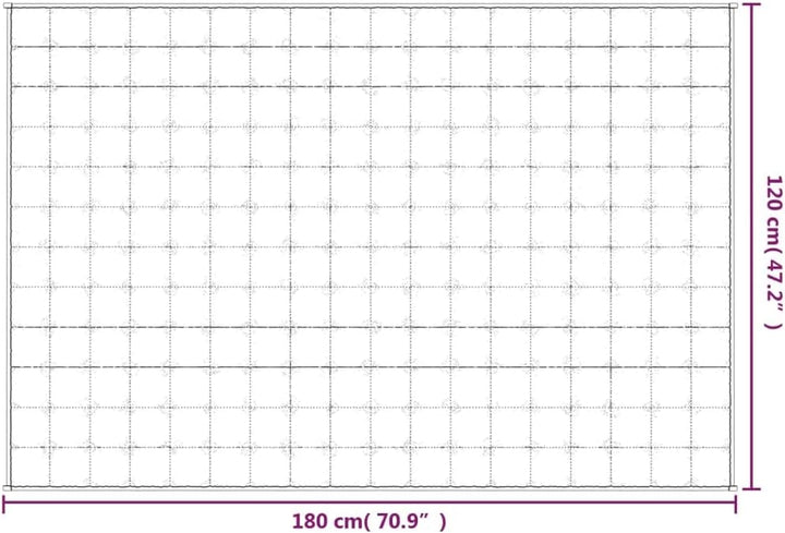 SKM Gewichtsdecke Hellcreme 120x180 cm 9 kg Stoff, Weight: 9.3 kg, 350753 Creme 120 x 180 cm,9 kg, C