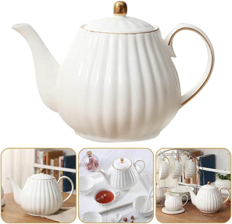 TOPBATHY Kaffeetasse Teekanne Aus Weisser Keramik K?niglicher Keramik Teekanne Porzellan Teekanne Fü