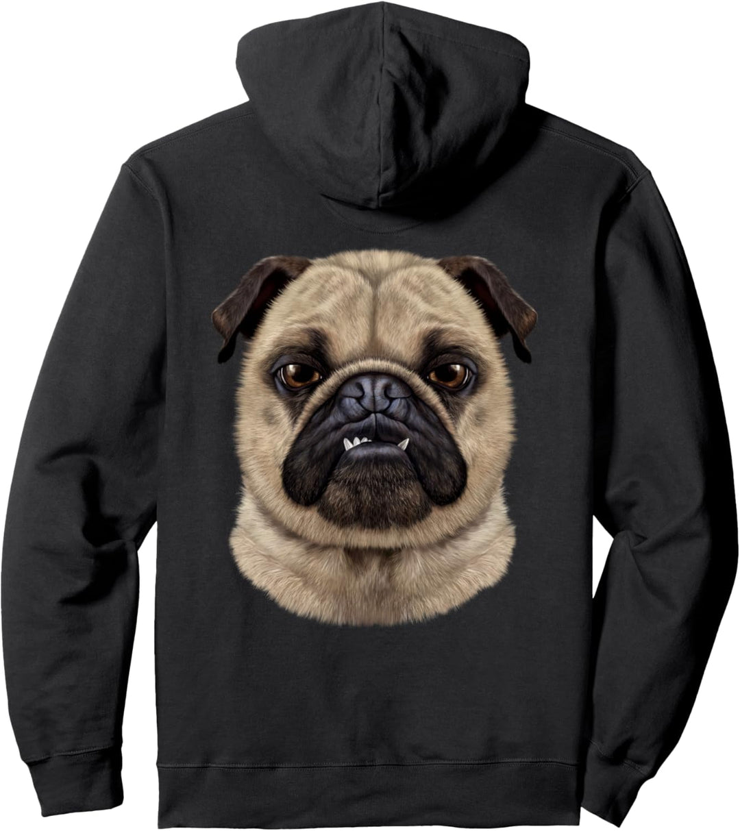Mürrisches Mopsgesicht Pullover Hoodie