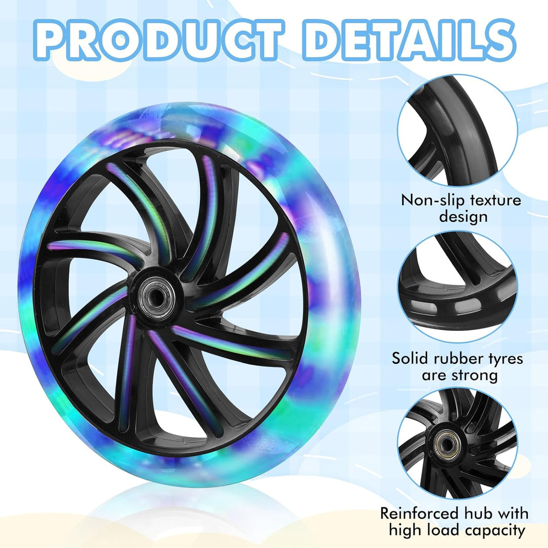 2 Stück 200mm Ersatzräder - rutschfest und langlebig - für Roller und Kickscooter