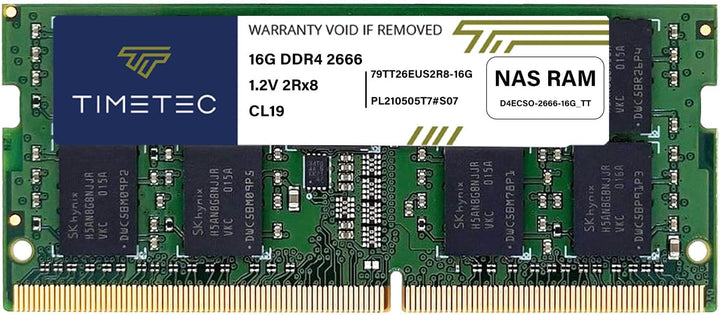 Timetec 16 GB DDR4 2666 MHz PC4-21300 Unbuffered ECC UDIMM 1,2 V CL19 2Rx8 Dual Rank 260 Pin SODIMM