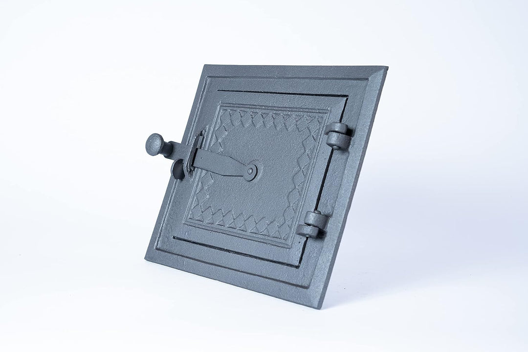 Euro Sezam - Graphit Ofentür aus Gusseisen - Massive dicke Ofentür - Pizzaofentür - DZ057 - Einzeltü