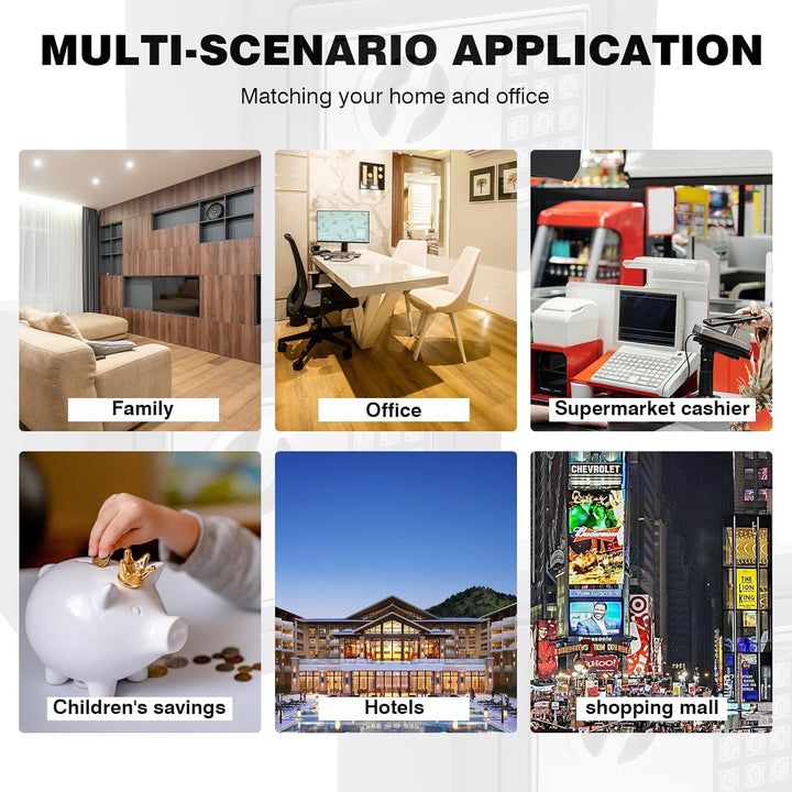 Tresor, Elektronischer Tresor mit Zahlenschloss, Möbelsafe, Stahltresor mit Doppelbolzen Verriegelun