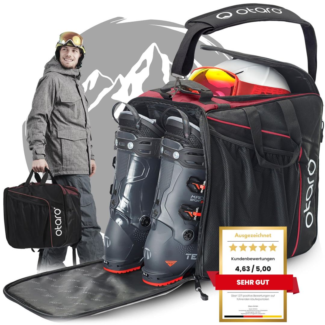 Otaro Skischuhtasche mit Helmfach | Skitasche für Skischuhe, Helm & Zubehör | > 60.000 begeisterte K