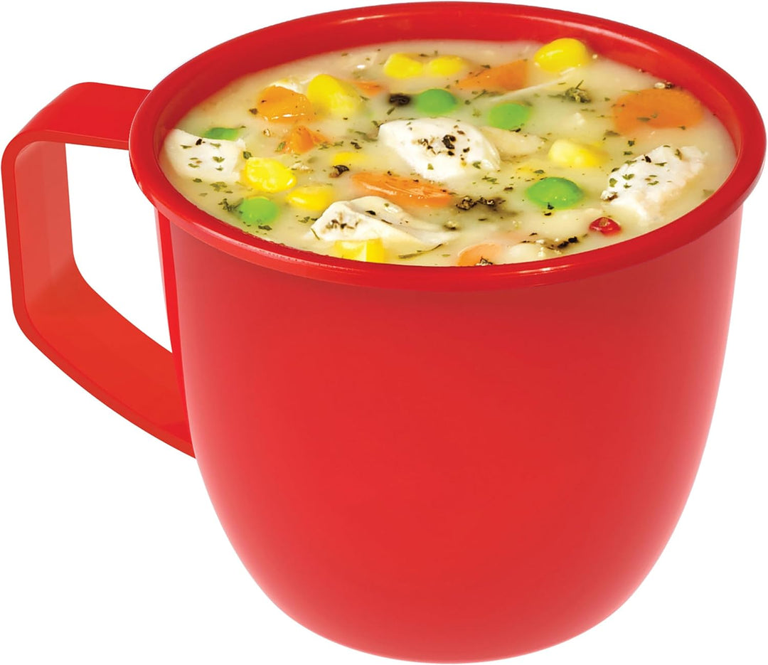 Sistema Microwave Suppentasse, klein, mikrowellengeeignete Frischhaltedose, 565 ml, BPA-frei, rot, 1