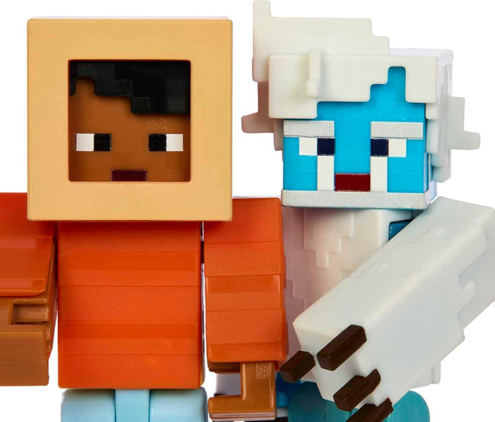 MINECRAFT Creator Series - Mount Enderwood Yeti-Schreck Story Pack mit 2 Figuren, 16 Zubehörteile, L
