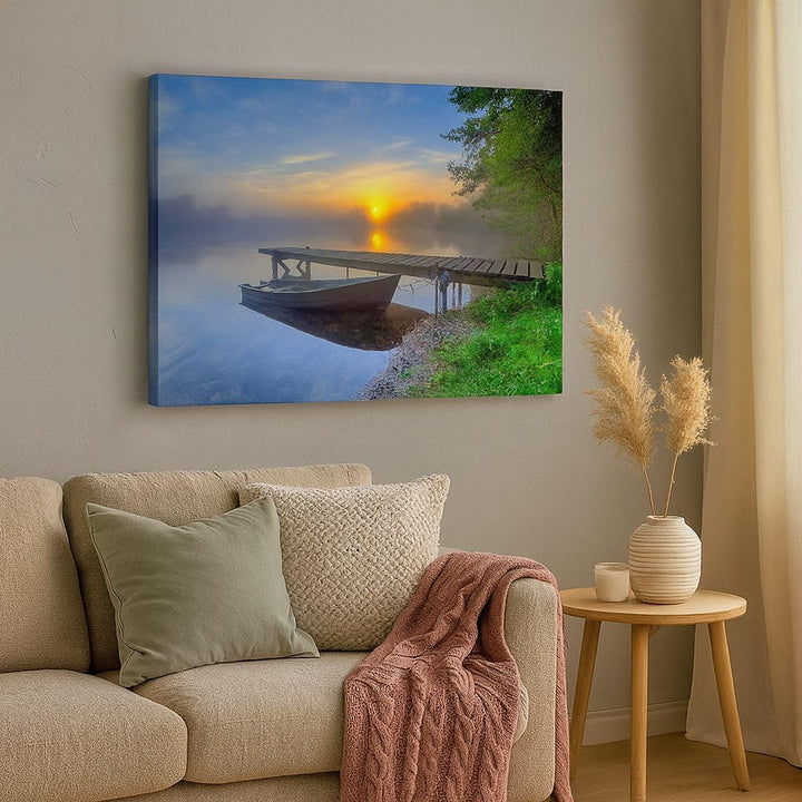Bilder auf Leinwand Landschaft Meer Sommer Sonne Leinwandbild 70x50cm Wandbilder Dekoration Wohnzimm