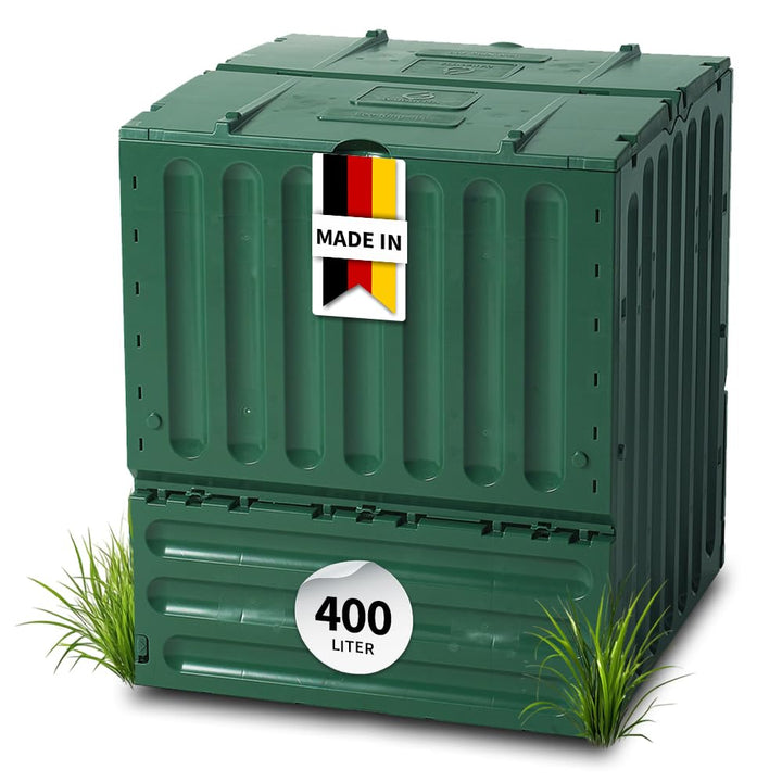 Garantia Geschlossener Schnell-Komposter 400 Liter: ECO-King, grün, aus 100% recyceltem PP, jetzt gü