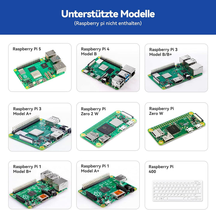SUNFOUNDER Raspberry Pi Starter Kit für Raspberry Pi 4B 3 B+ 400, 537 Seiten, Python C Java Scratch