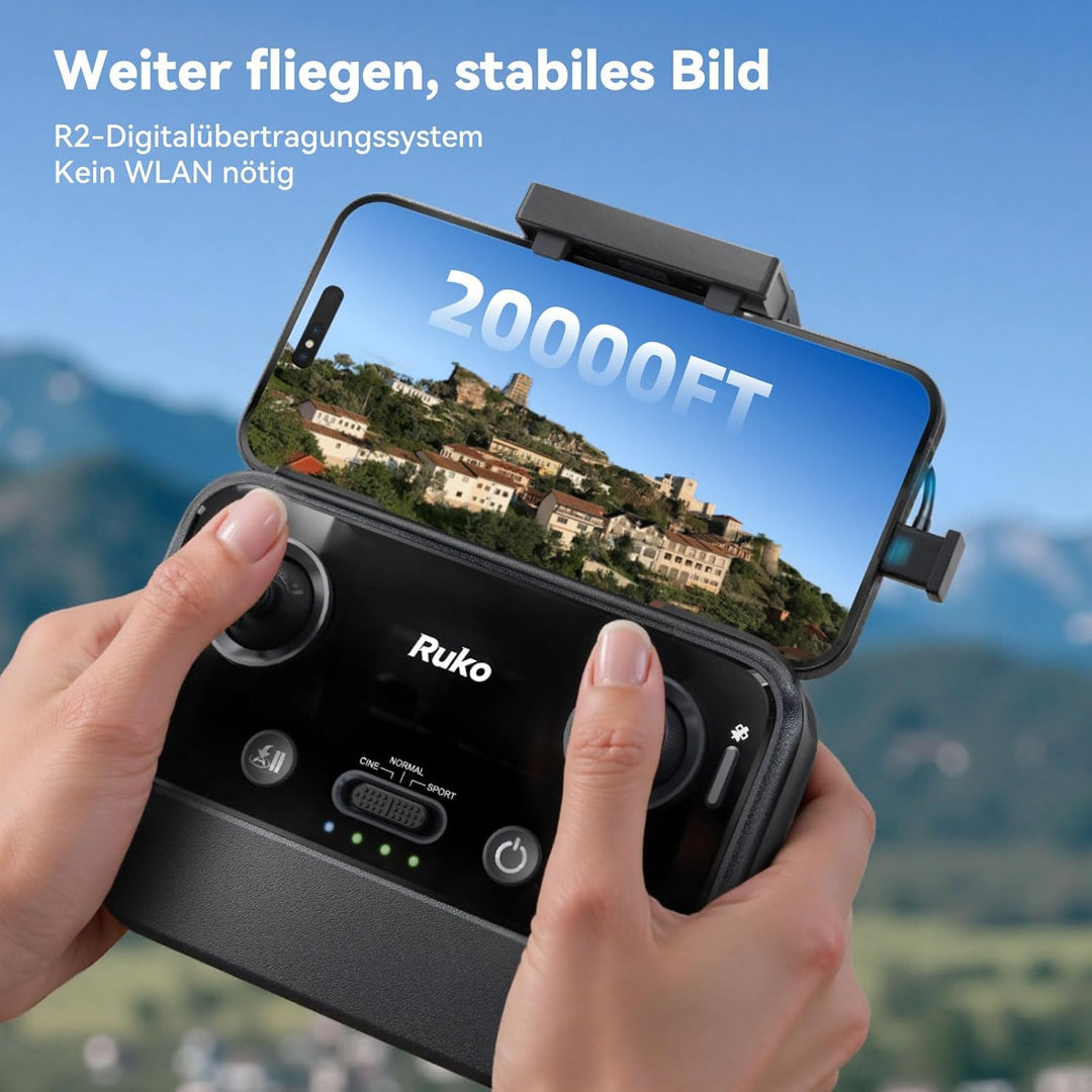 Ruko U11MINI 4K, Kameradrohne für Erwachsene mit 4K-Video 8K-Fotos, unter 249 g, 3-Achsen-Gimbal, 20
