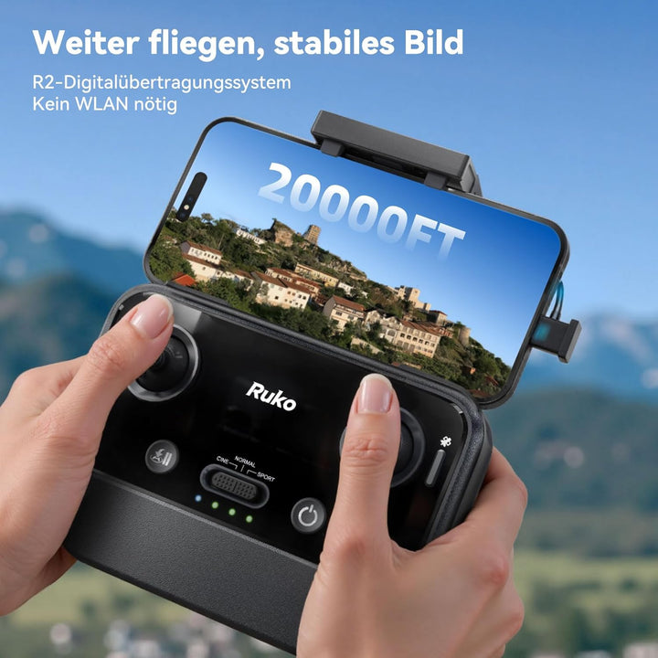 Ruko U11MINI 4K, Kameradrohne für Erwachsene mit 4K-Video 8K-Fotos, unter 249 g, 3-Achsen-Gimbal, 20