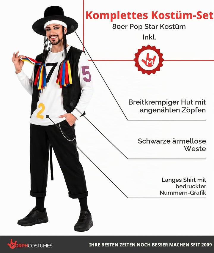 Fun Shack FN2395XL Faschingskostüm, Herren, 80er Jahre Poplegende, XL, XL