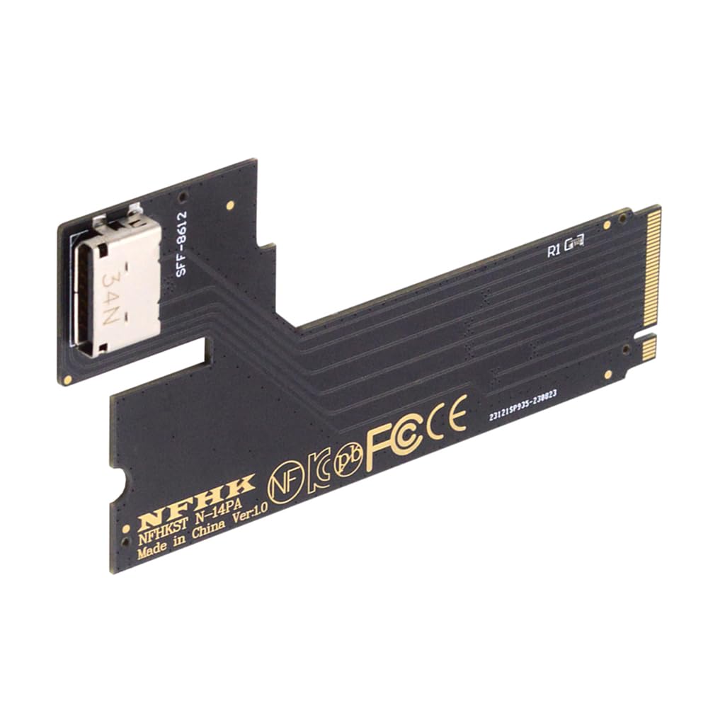 NFHK PCI-E 4.0 M.2 M-Key auf Oculink SFF-8612 SFF-8611 Host Adapter für 2022 2023 ThinkBook 14+ exte