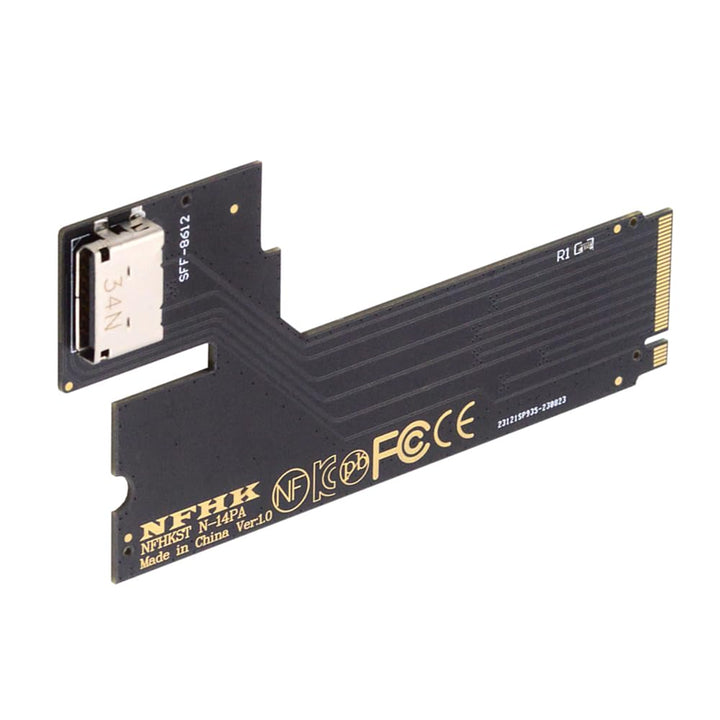 NFHK PCI-E 4.0 M.2 M-Key auf Oculink SFF-8612 SFF-8611 Host Adapter für 2022 2023 ThinkBook 14+ exte