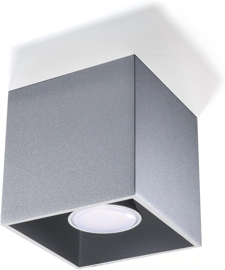 SOLLUX lighting Quad 1 Deckenleuchte mit Rechteckigem Schirm - Deckenleuchte Wohnnzimmer Pendelleuch