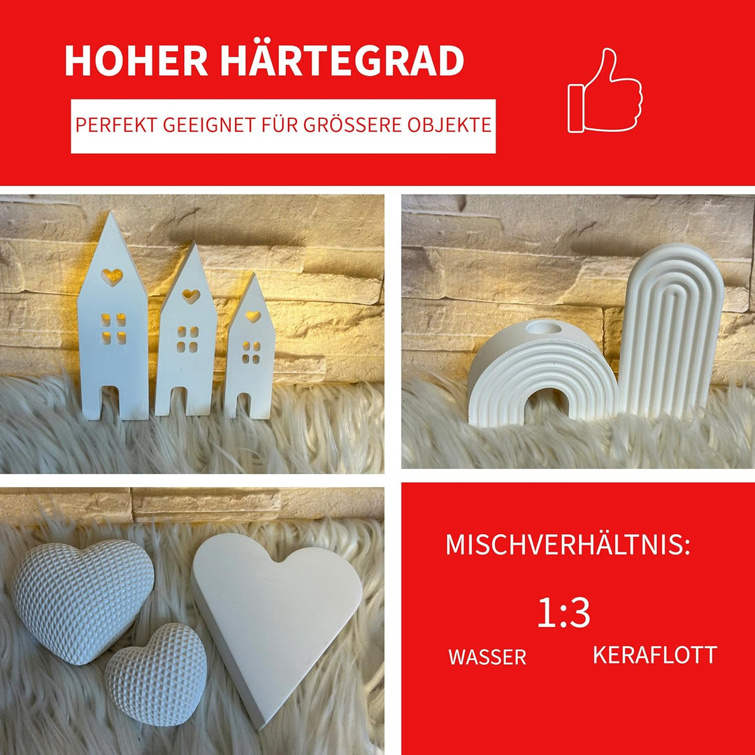 KERAflott Reliefgiesspulver weiss 10 kg Sack, Erwachsene (2 x 5kg)