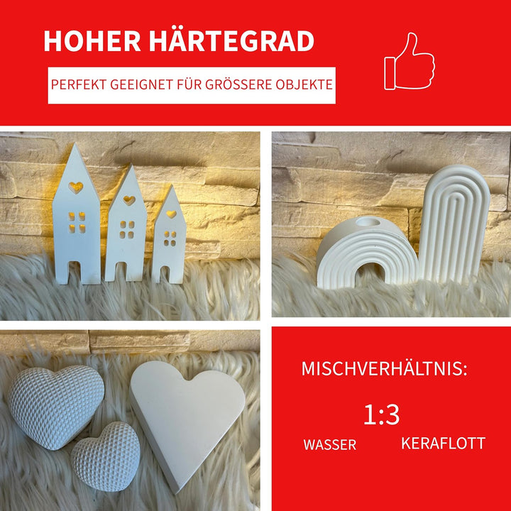 KERAflott Reliefgiesspulver weiss 10 kg Sack, Erwachsene (2 x 5kg)
