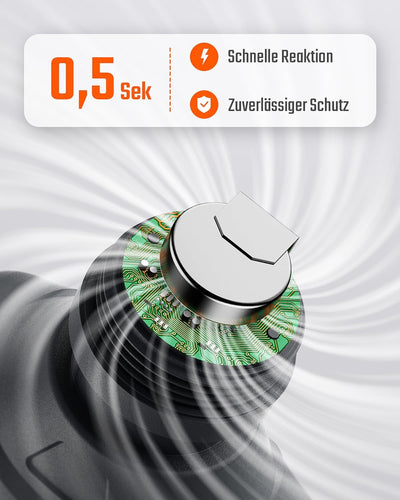 TopTes CT-300 Tragbarer CO-Detektor, CO-Detektor mit akustischem und optischem Alarm, 0-5000PPM, hin
