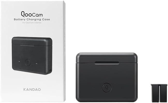 Kandao Camera Charger, Battery Charging Case for QooCam 3 Serial,