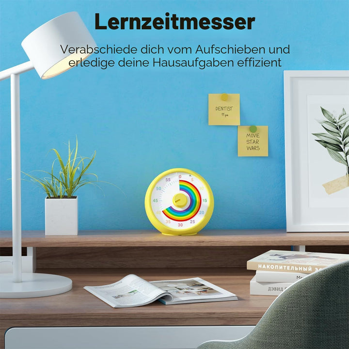 Visueller Timer für Kinder, 60-Minuten Countdown für Klassenzimmer Büro Küche, Schreibtisch Timer Ki